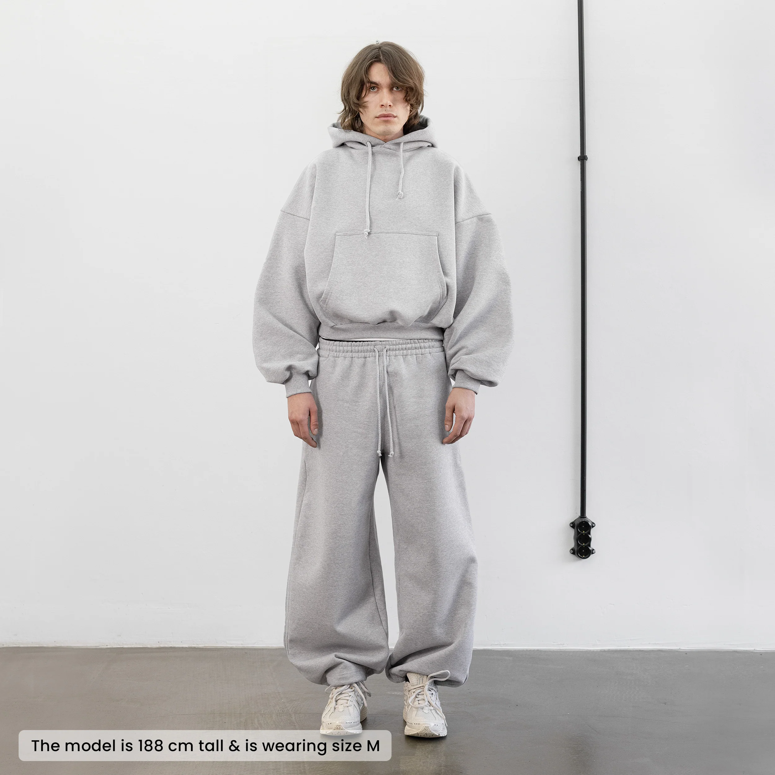 Balloon Fleece Sweatpants (Grey) - Image 4