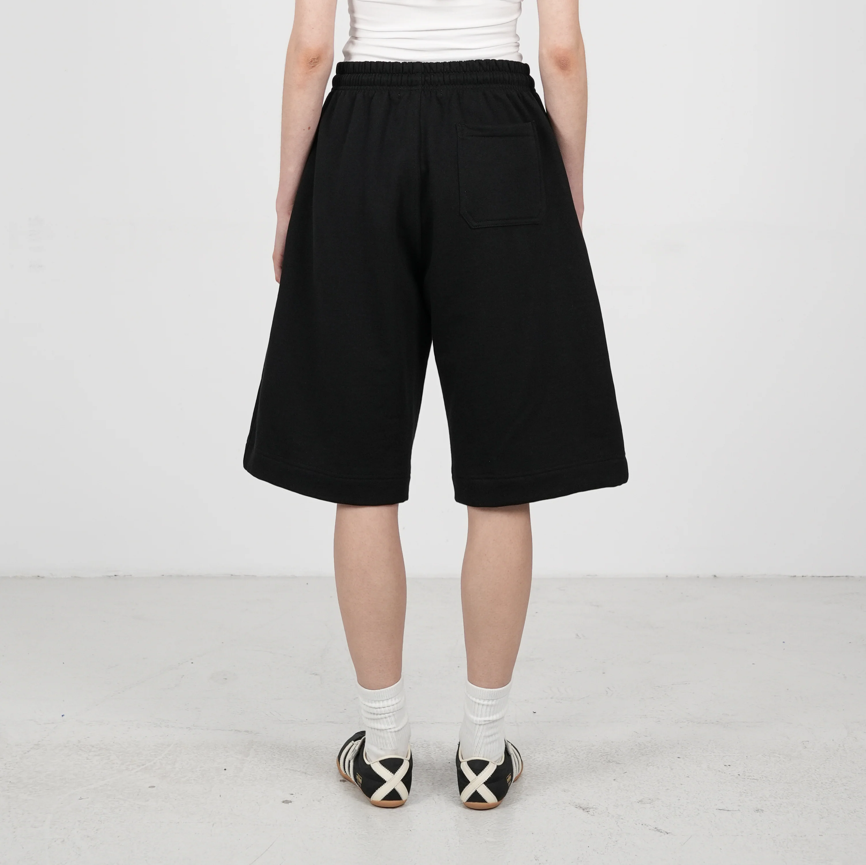 Barrel Flowy Shorts (Black) - Image 3