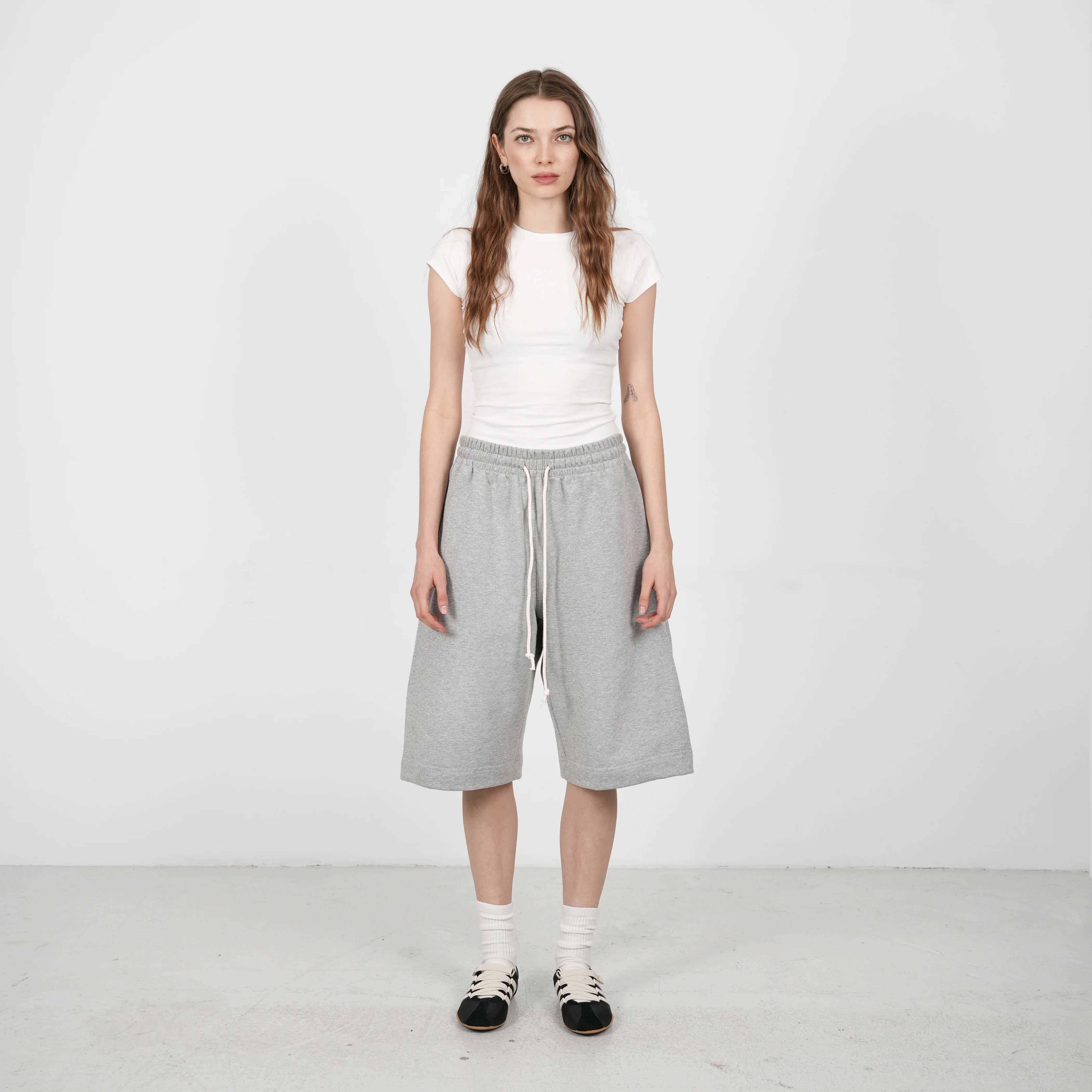 Barrel Flowy Shorts (Grey) - Image 4