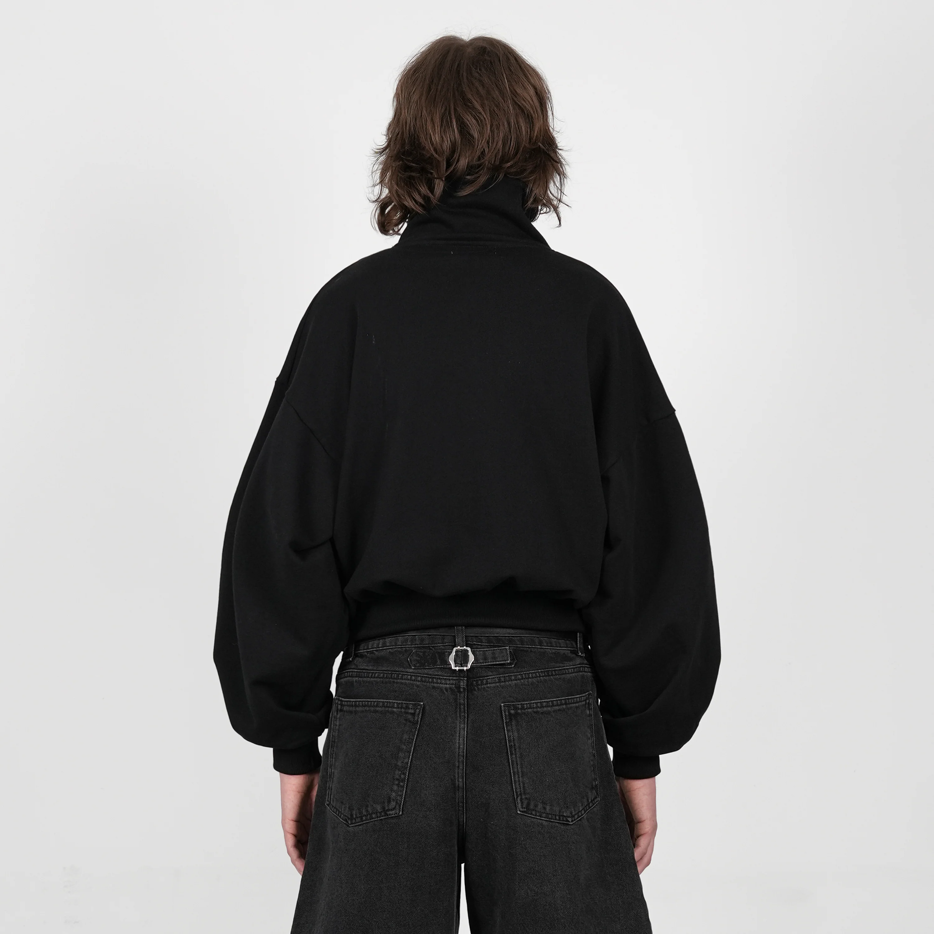 Boxy Flowy Full Zip (Black) - Image 3