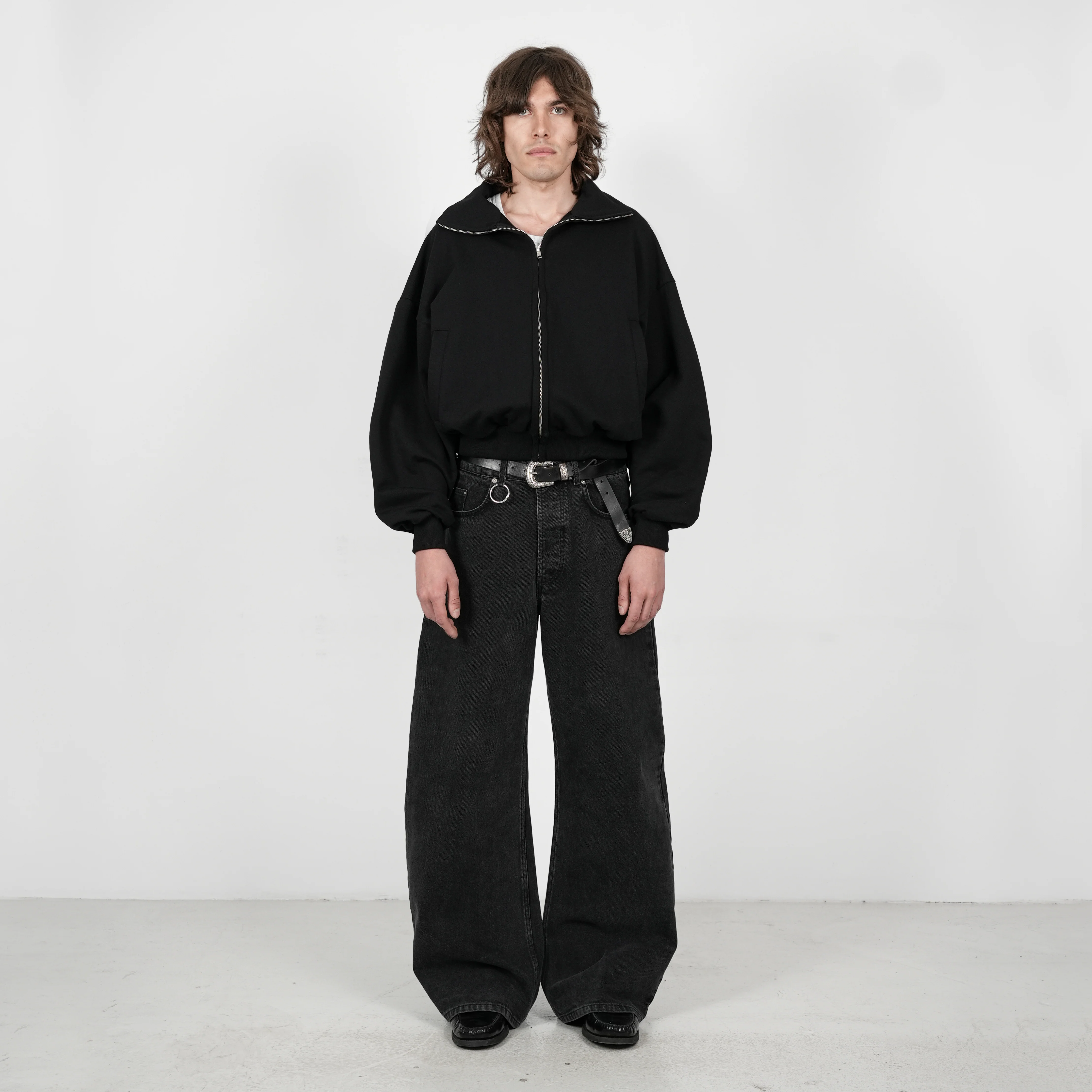 Boxy Flowy Full Zip (Black) - Image 4
