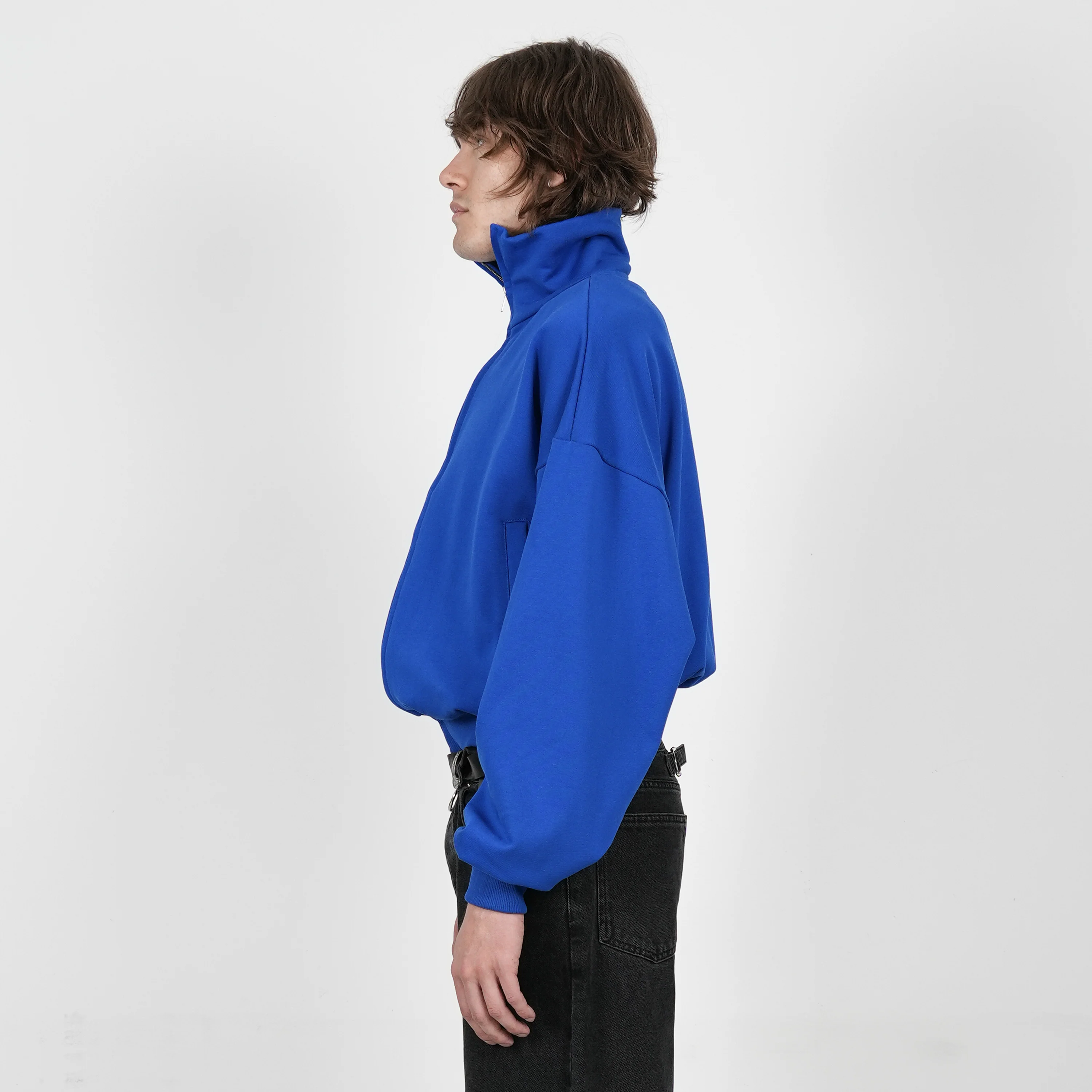 Boxy Flowy Full Zip (Cobalt Blue) - Image 4
