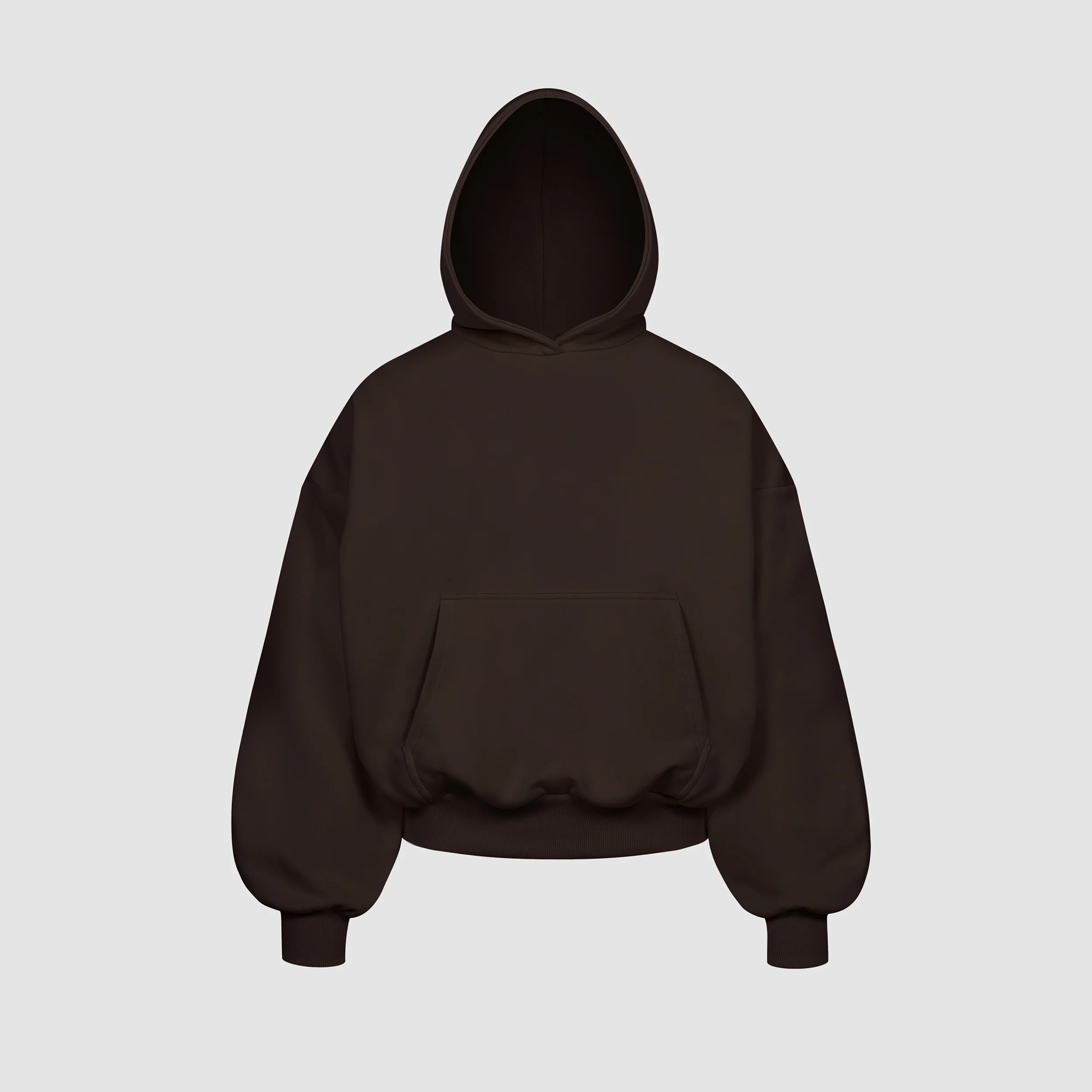 Boxy Flowy Hoodie (Dark Chocolate)
