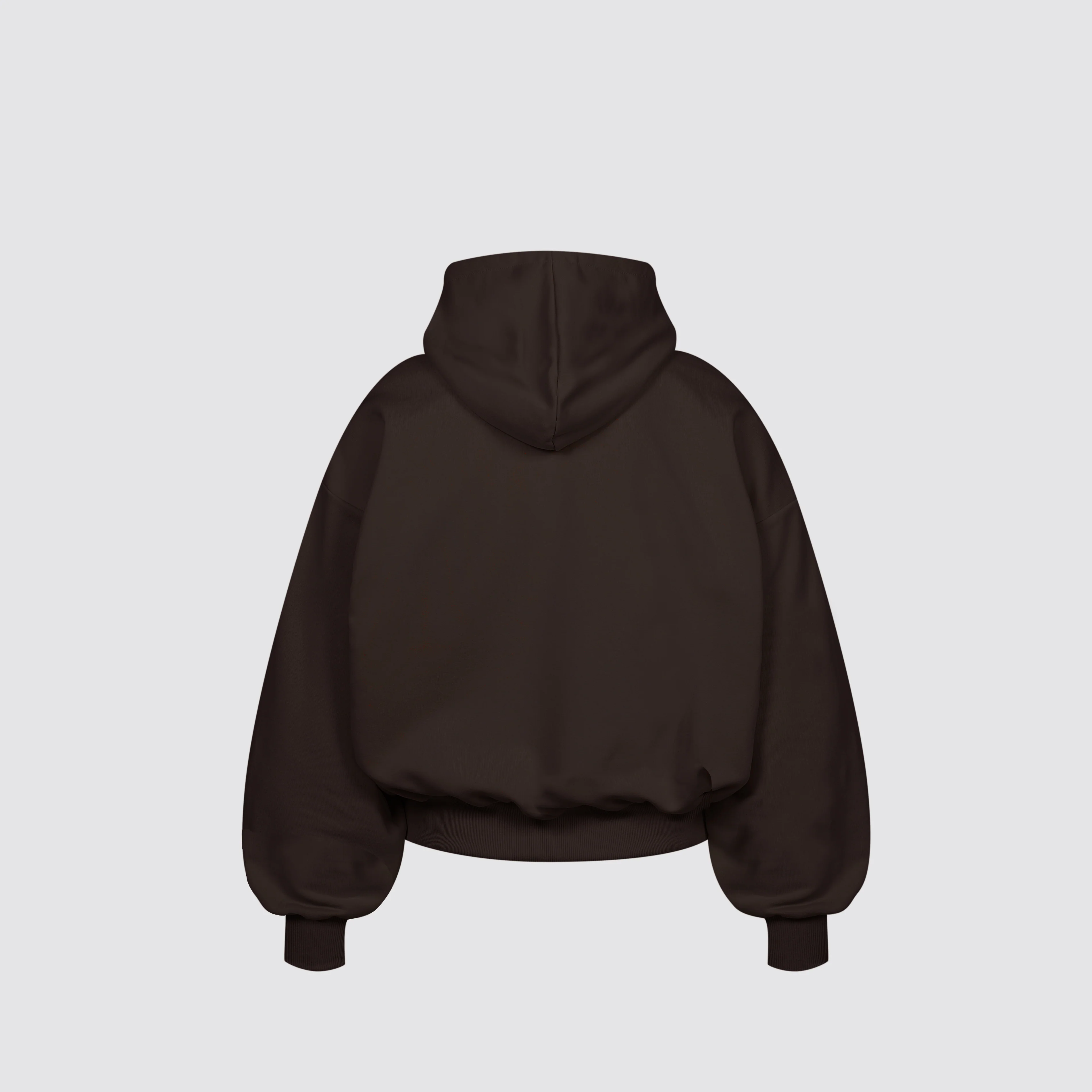 Boxy Flowy Hoodie (Dark Chocolate) - Image 2