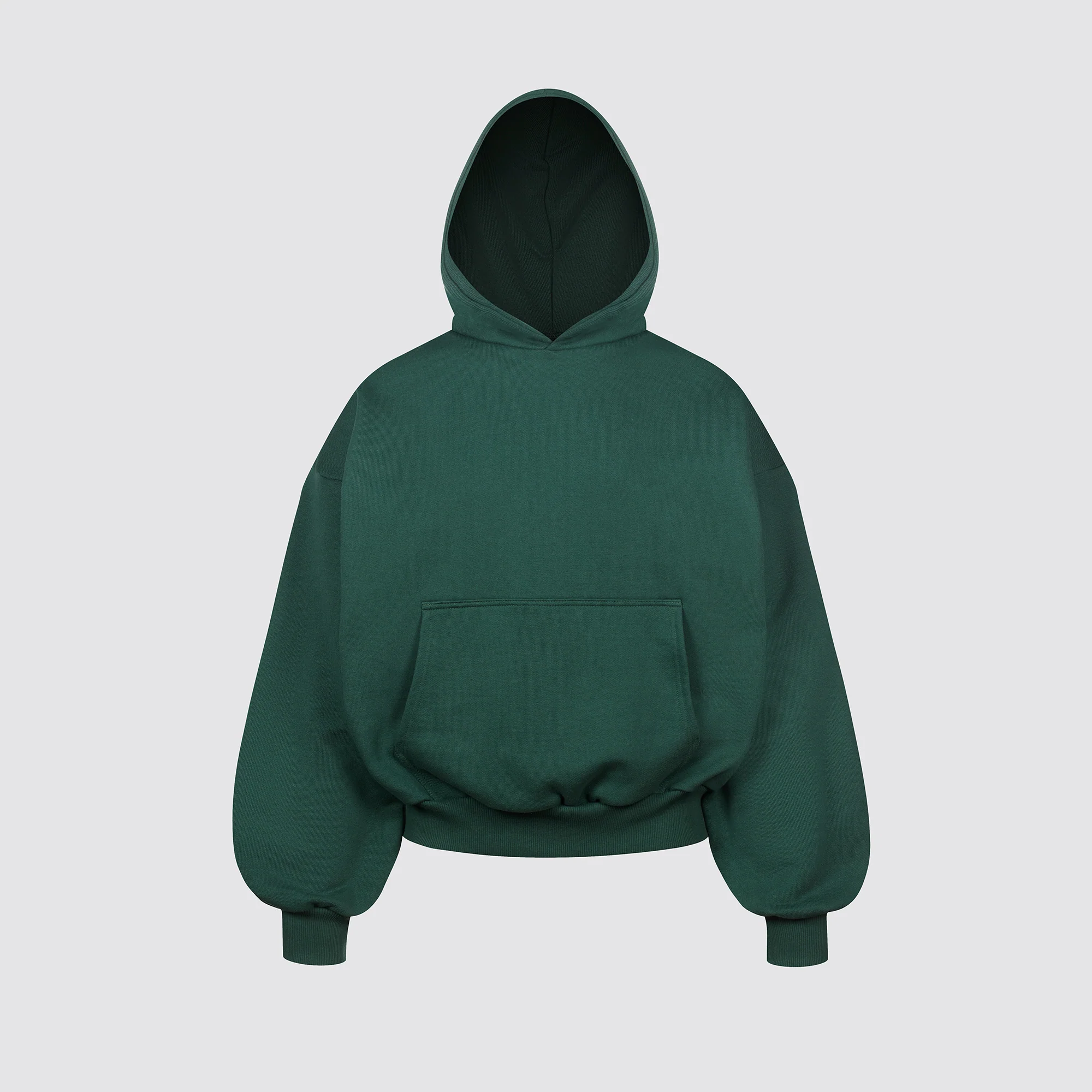 Boxy Ultra Heavyweight Hoodie (Forest Green) - Image 2