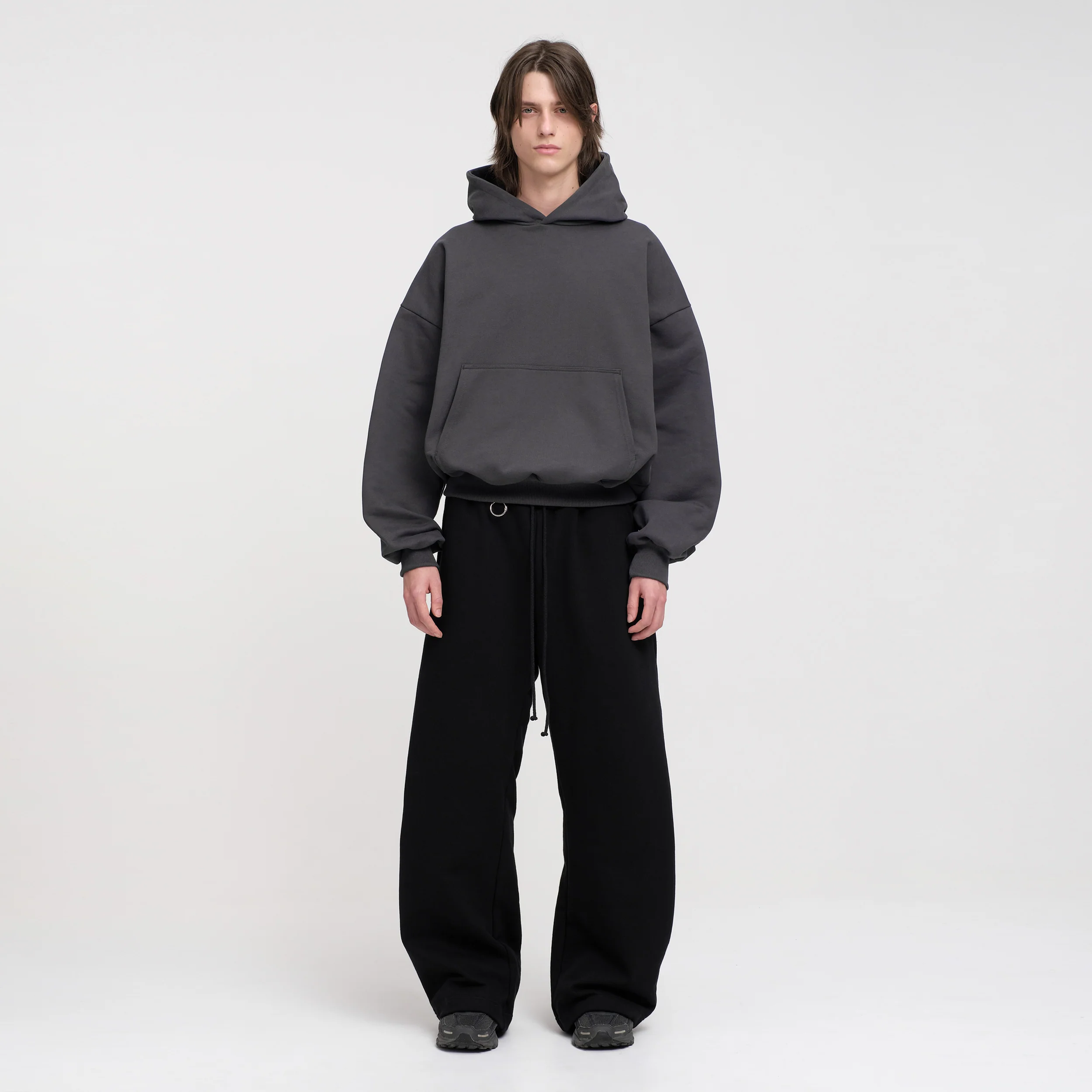 Boxy Ultra Heavyweight Hoodie (Graphite) - Image 4