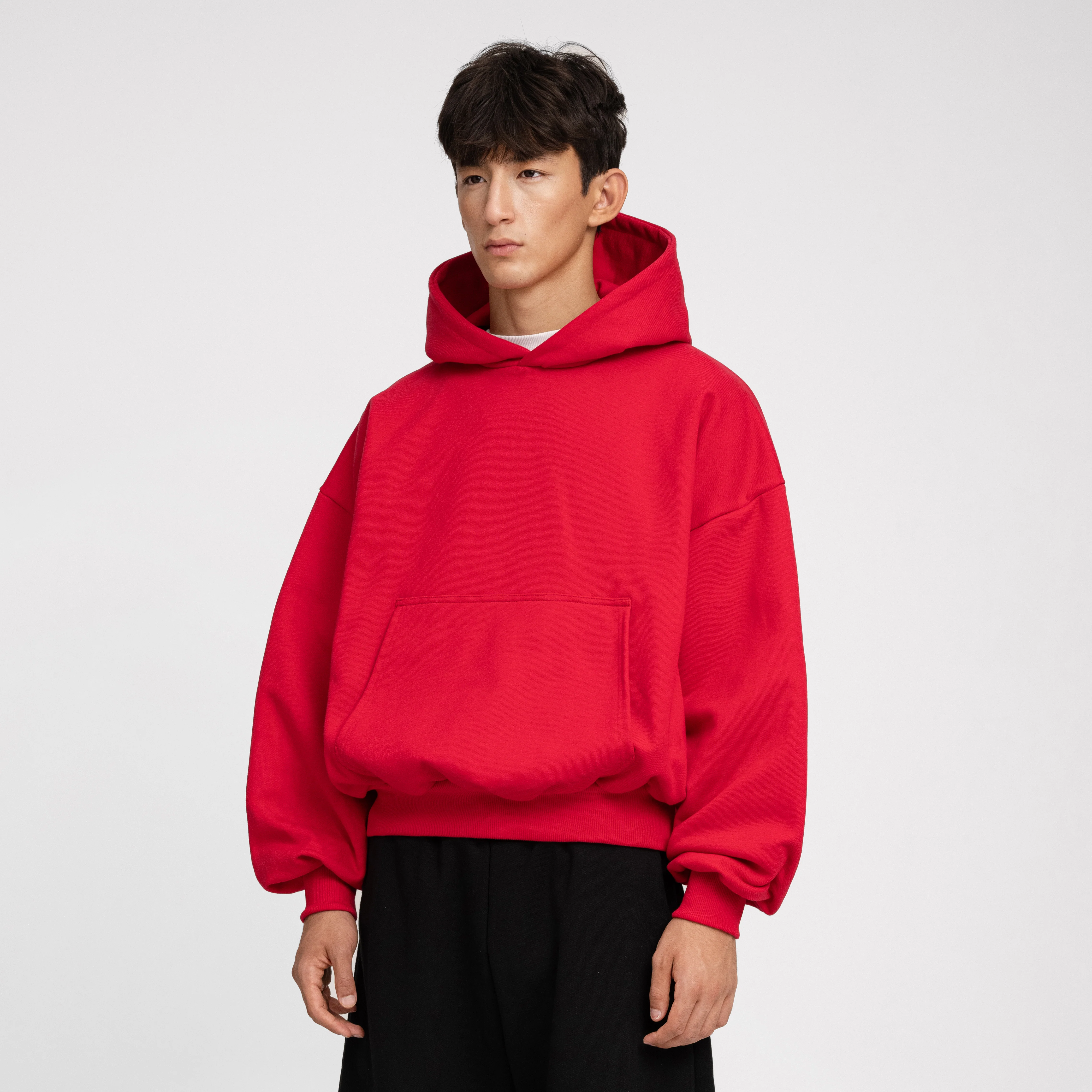 Boxy Ultra Heavyweight Hoodie (Red) - Image 6