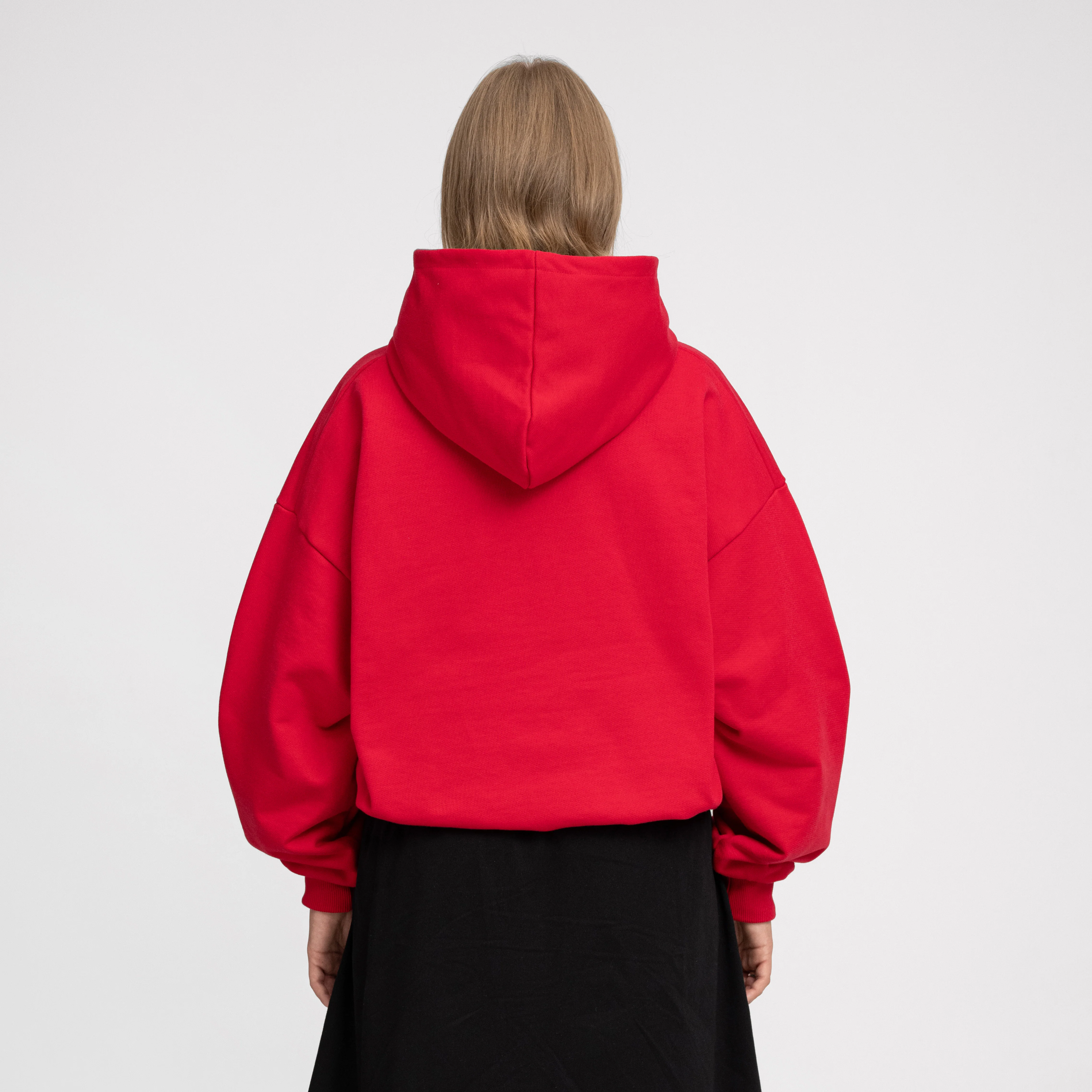 Boxy Ultra Heavyweight Hoodie (Red) - Image 7