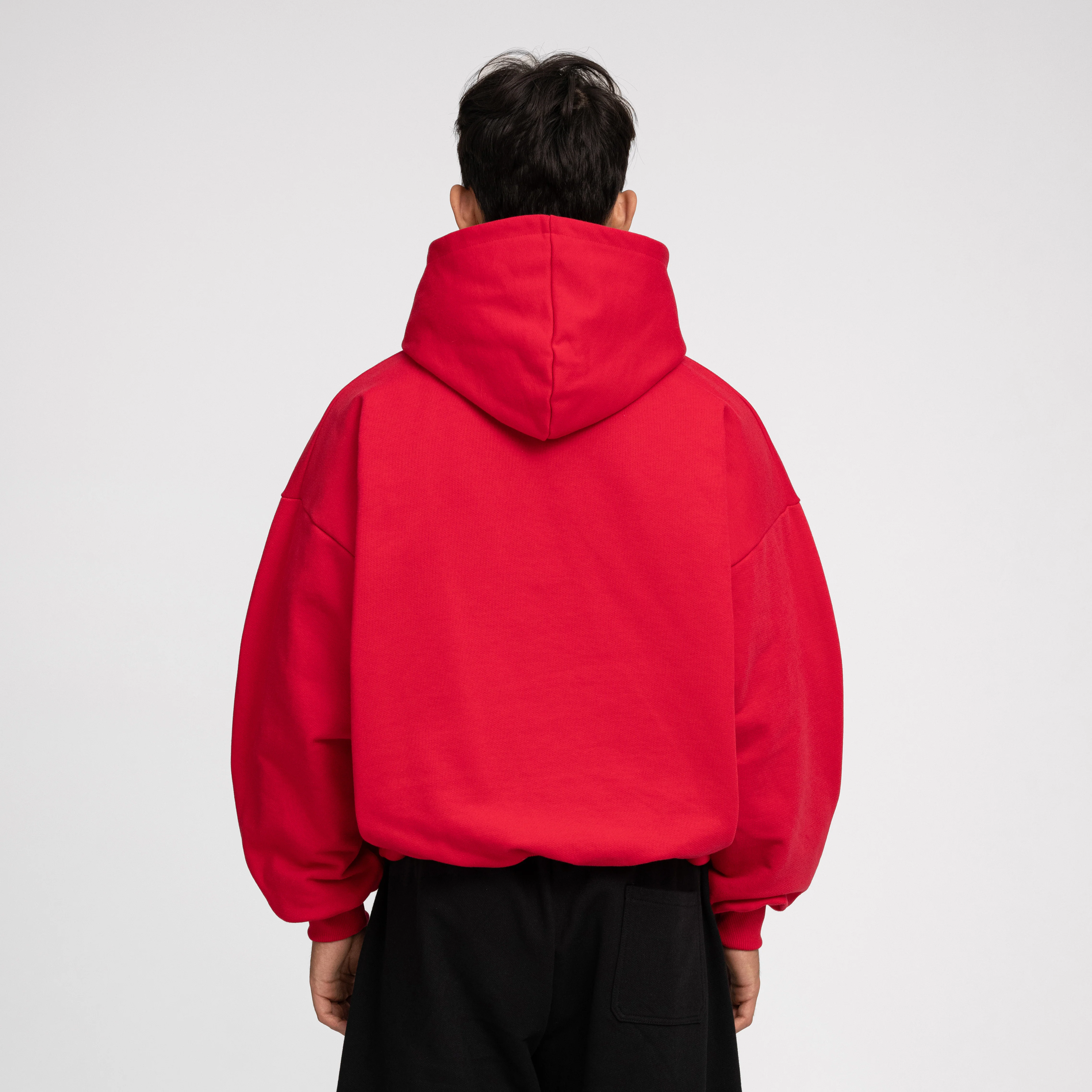 Boxy Ultra Heavyweight Hoodie (Red) - Image 8
