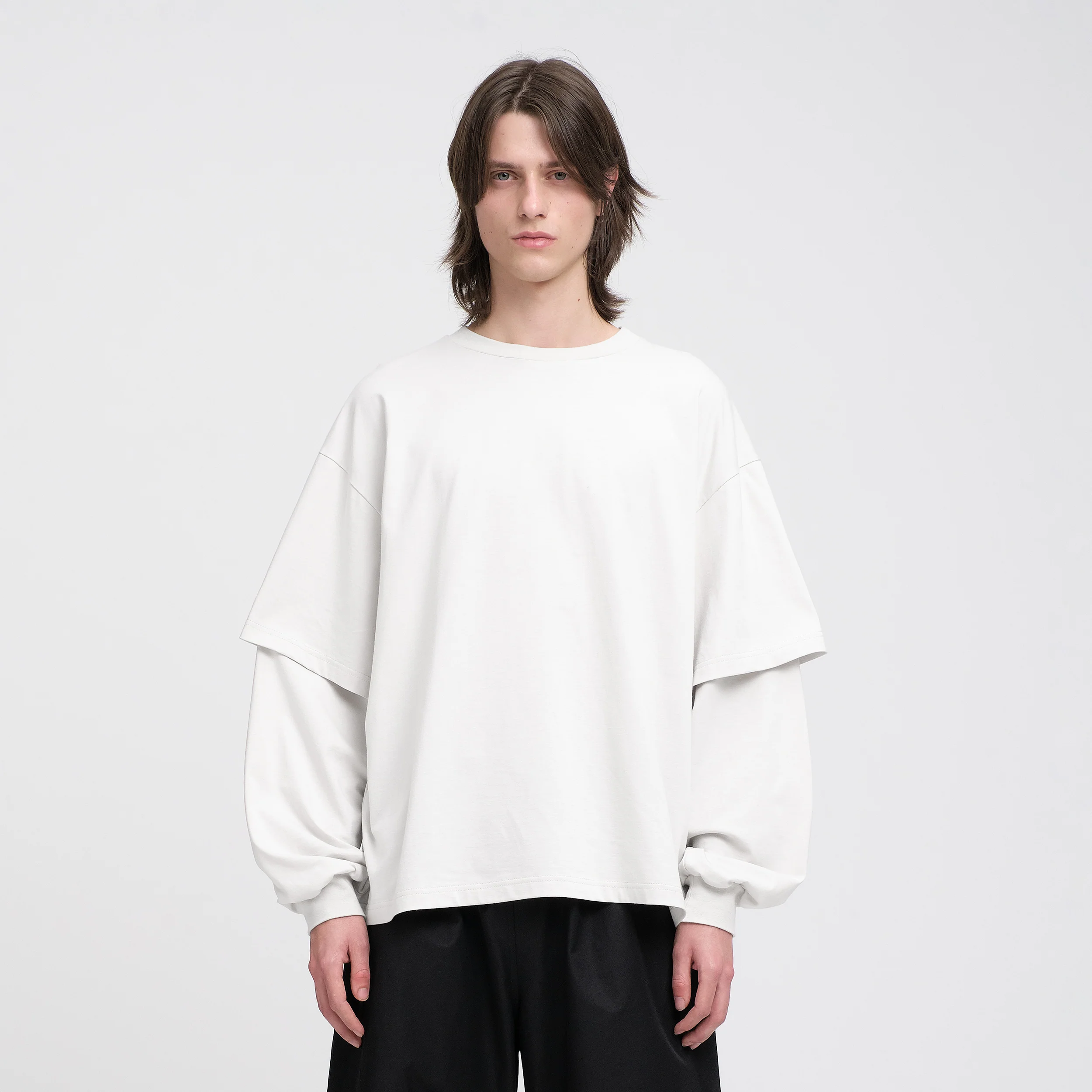 Capsule Layered Longsleeve (White) - Image 3