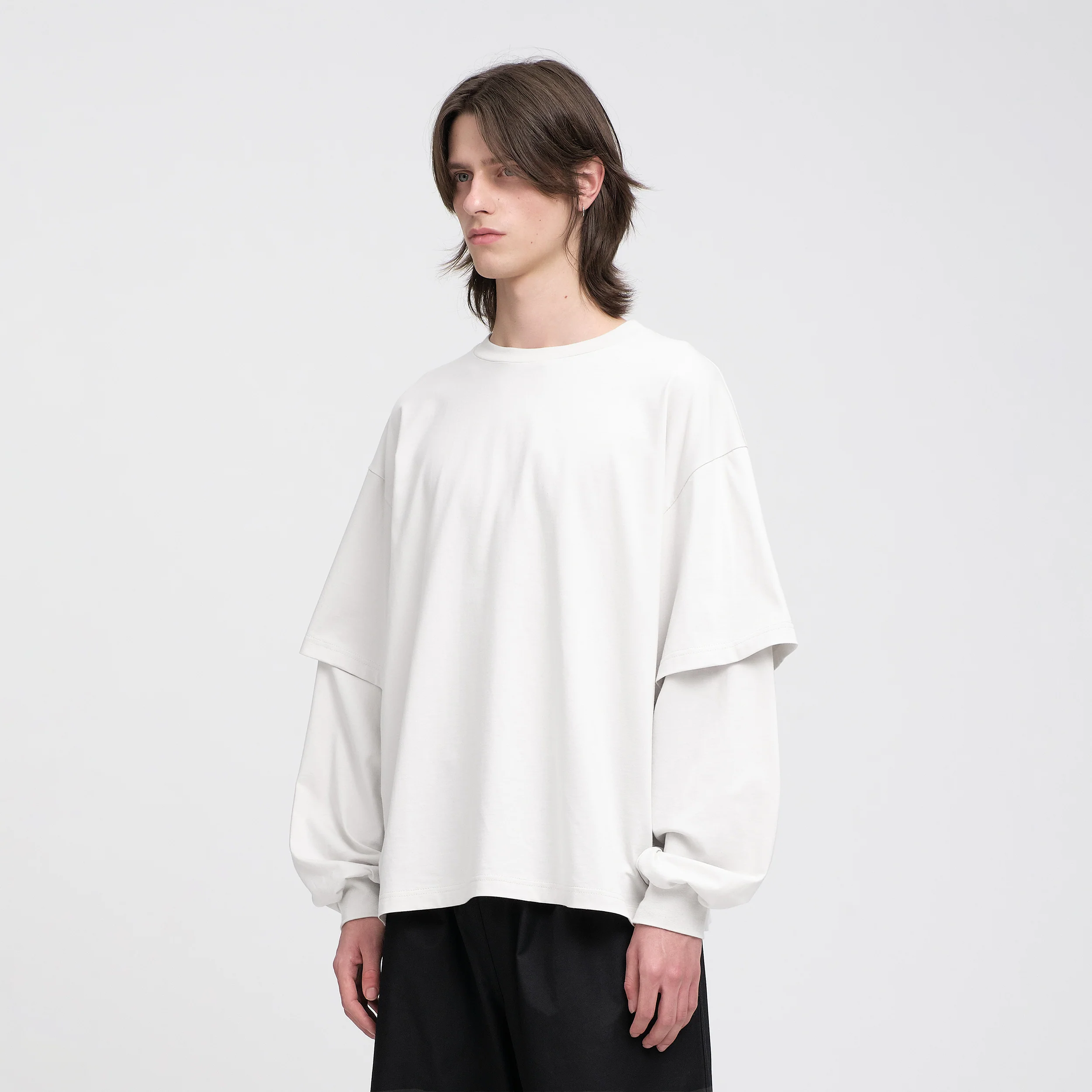 Capsule Layered Longsleeve (White) - Image 4