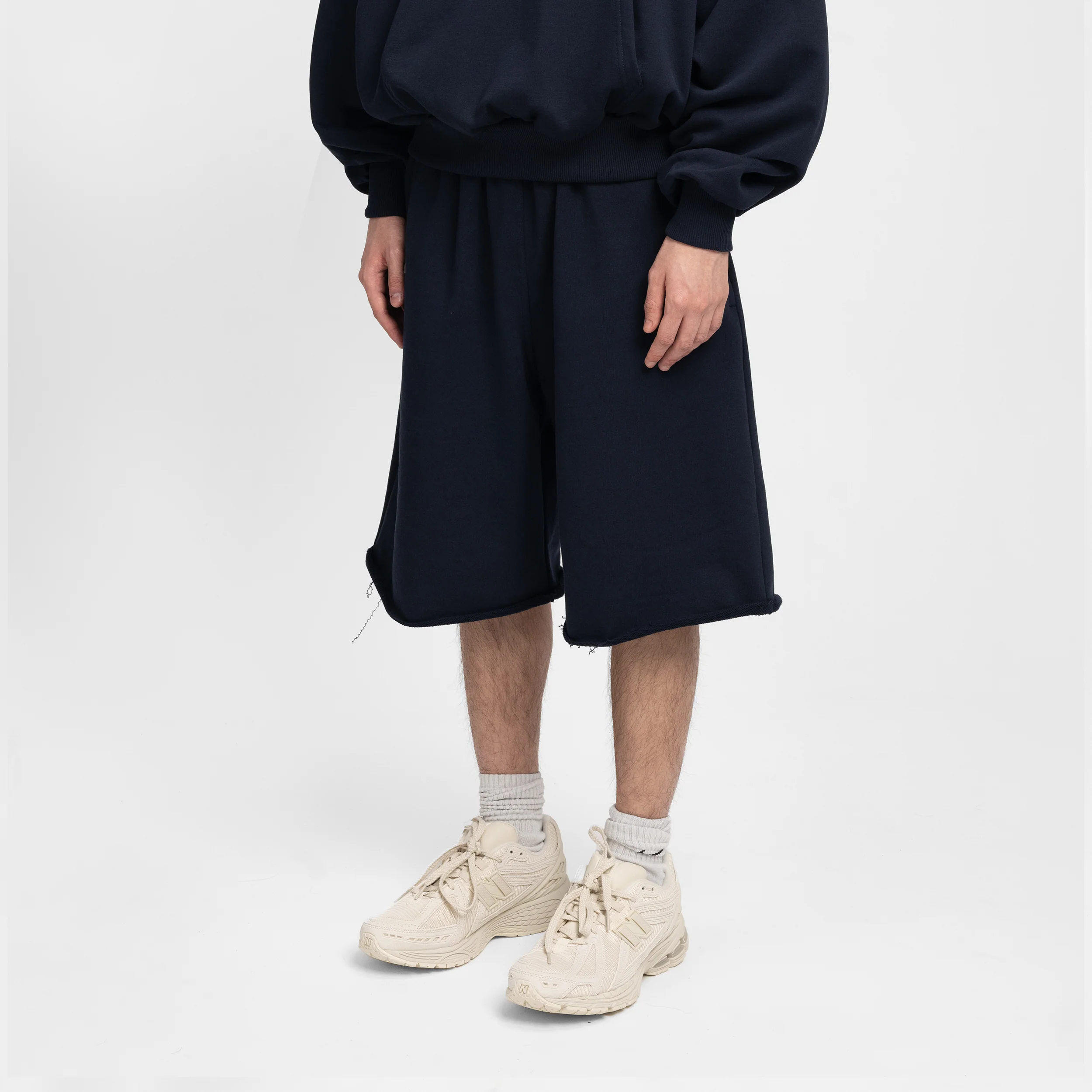 Raw Sweat Shorts (Dark Navy) - Image 3