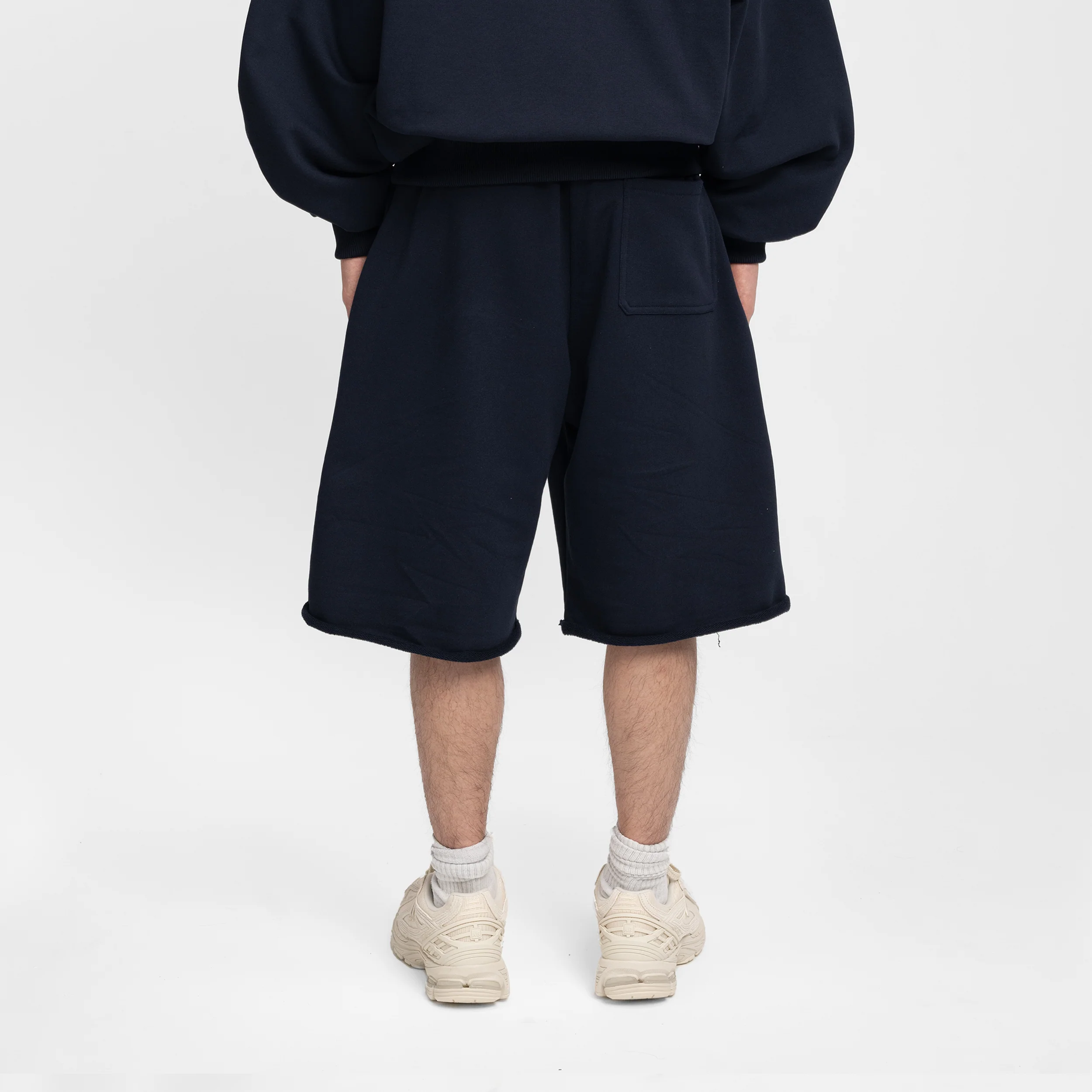 Raw Sweat Shorts (Dark Navy) - Image 4